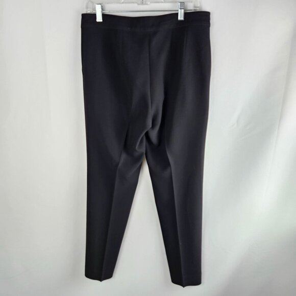 St. John Caviar Emma Black Stretch Knit Trousers Size 6 Quiet Luxury - Picture 3 of 11